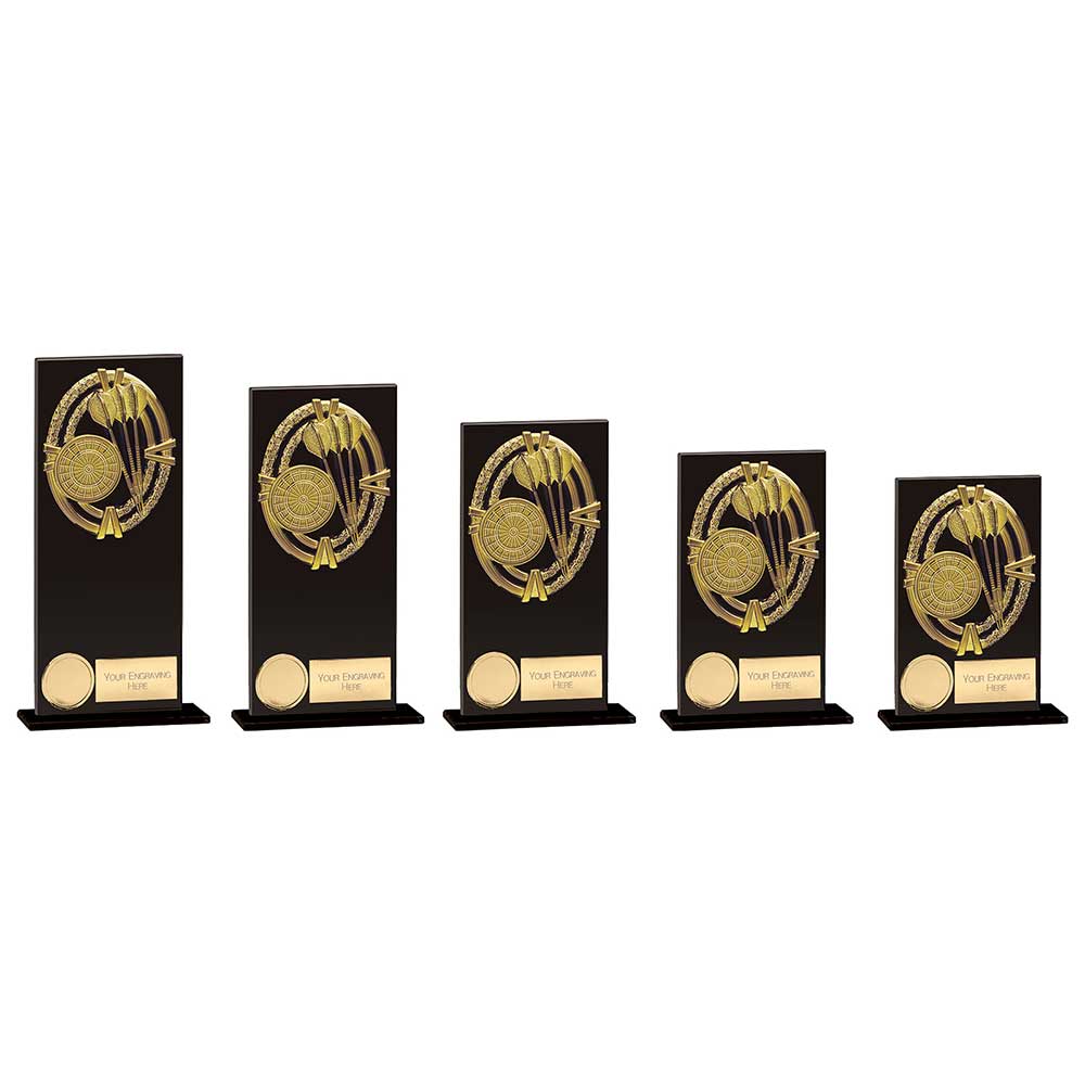 Personalised Engraved Fusion Maverick Glass Darts Trophy 5 Sizes Available Free Engraving