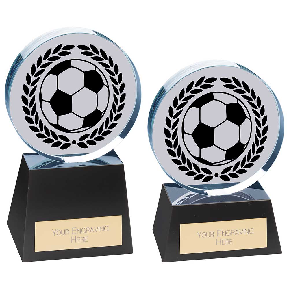 Personalised Engraved Emperor Football Crystal Award Trophy 2 Sizes Available Free Engraving