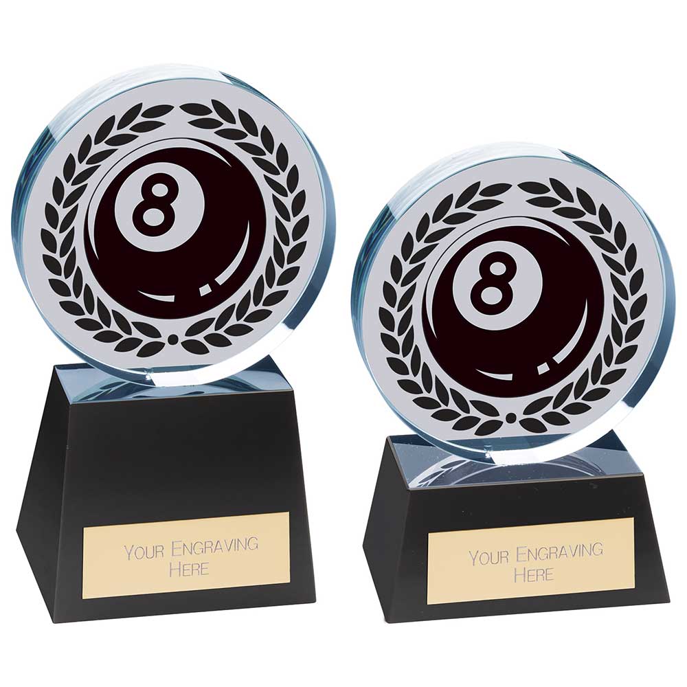 Personalised Engraved Emperor Pool Crystal Award Trophy 2 Sizes Available Free Engraving