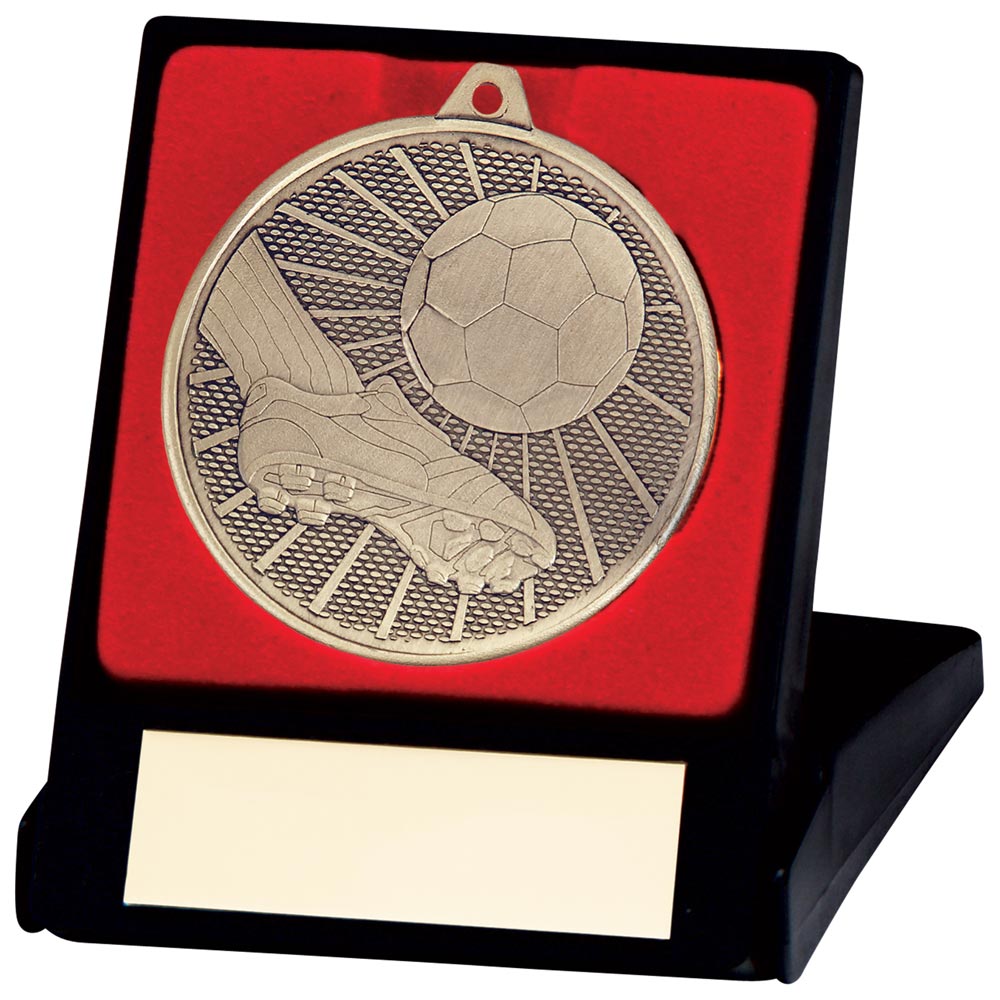 Personalised Engraved Gold 50mm Football Medal & Box Trophy Free Engraving
