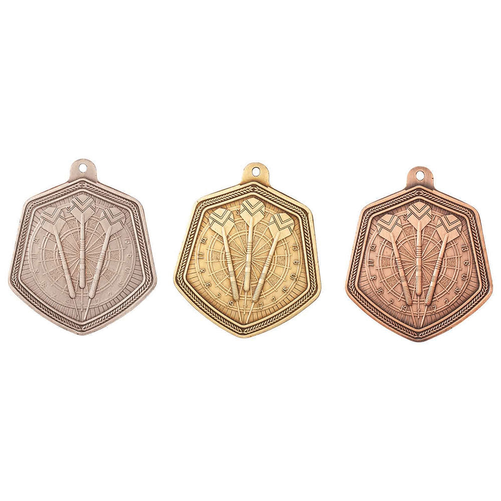 Personalised Engraved Falcon Darts Medal 65mm Available In 3 Finishes Free Engraving