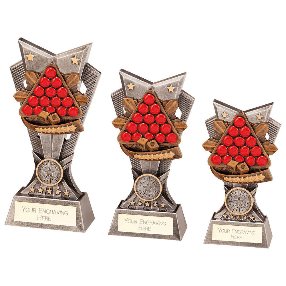 Personalised Engraved Spectre Snooker Trophy 3 Sizes Available Free Engraving