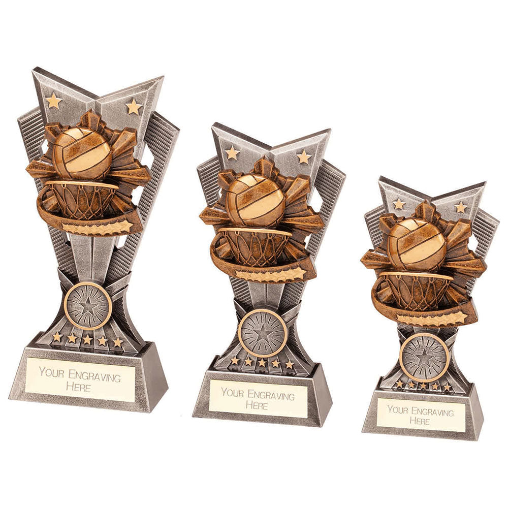 Personalised Engraved Spectre Netball Trophy 3 Sizes Available Free Engraving