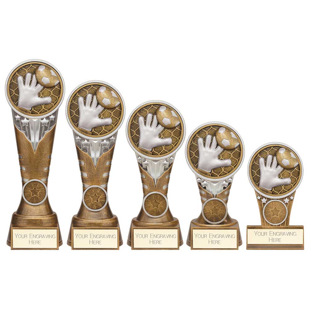 Personalised Engraved Ikon Goalkeeper Football Trophy 5 Sizes Available Free Engraving