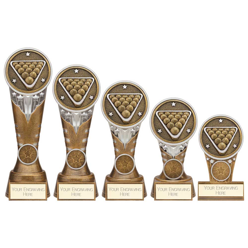 Personalised Engraved Ikon Snooker/Pool Trophy 5 Sizes Available Free Engraving