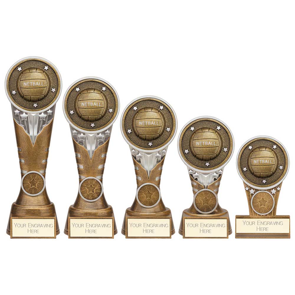 Personalised Engraved Ikon Netball Trophy 5 Sizes Available Free Engraving