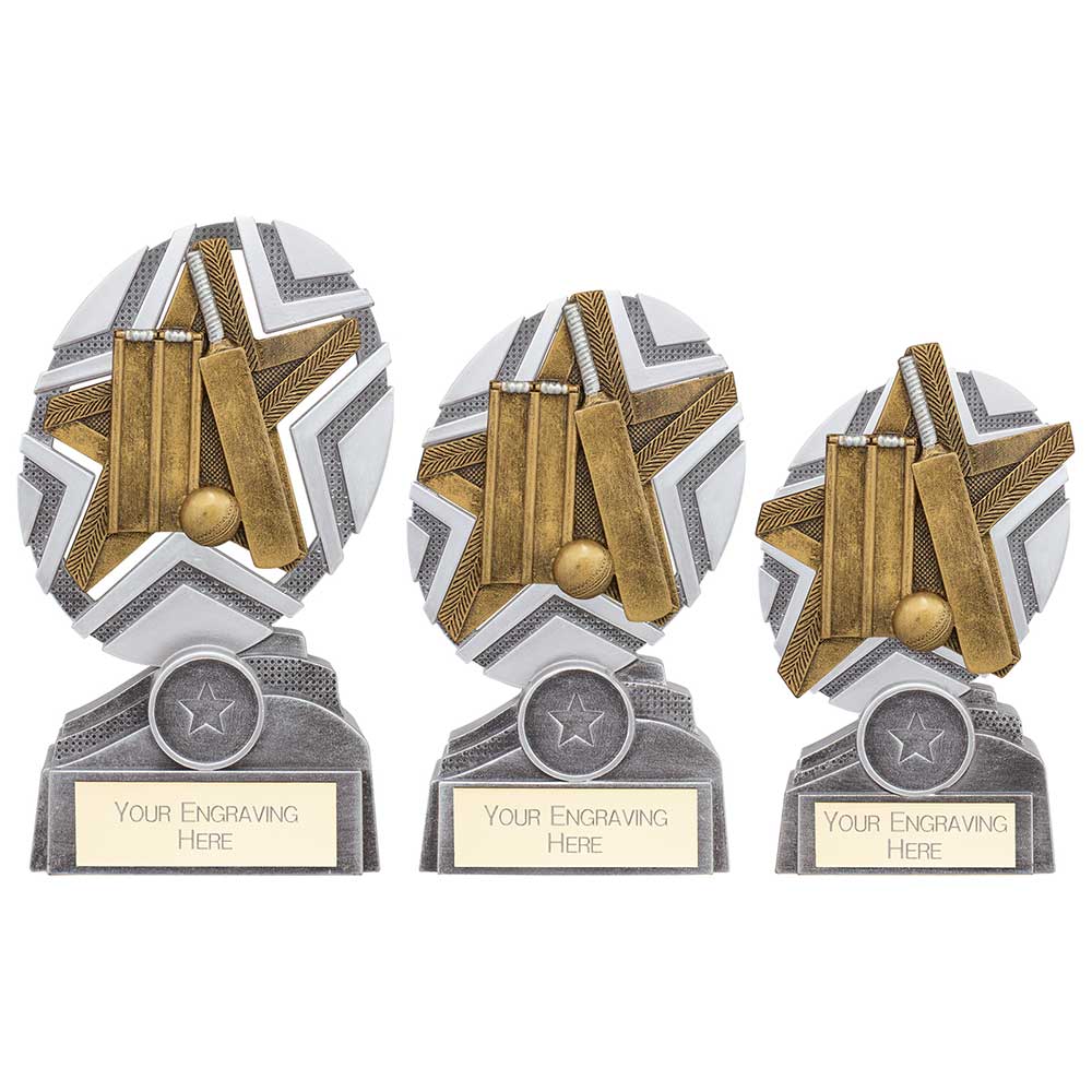 Personalised Engraved The Stars Cricket Trophy 3 Sizes Available Free Engraving