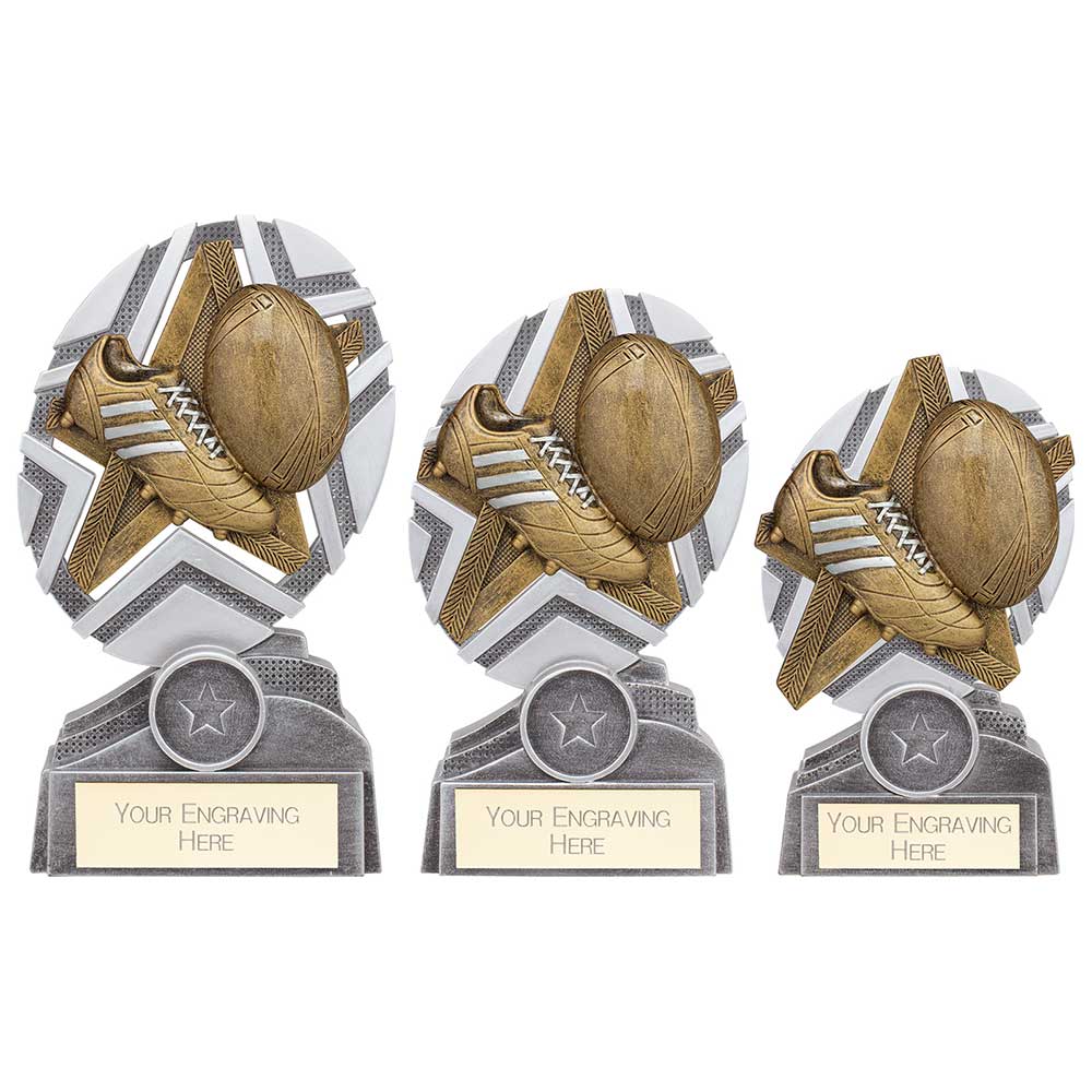 Personalised Engraved The Stars Rugby Trophy 3 Sizes Available Free Engraving
