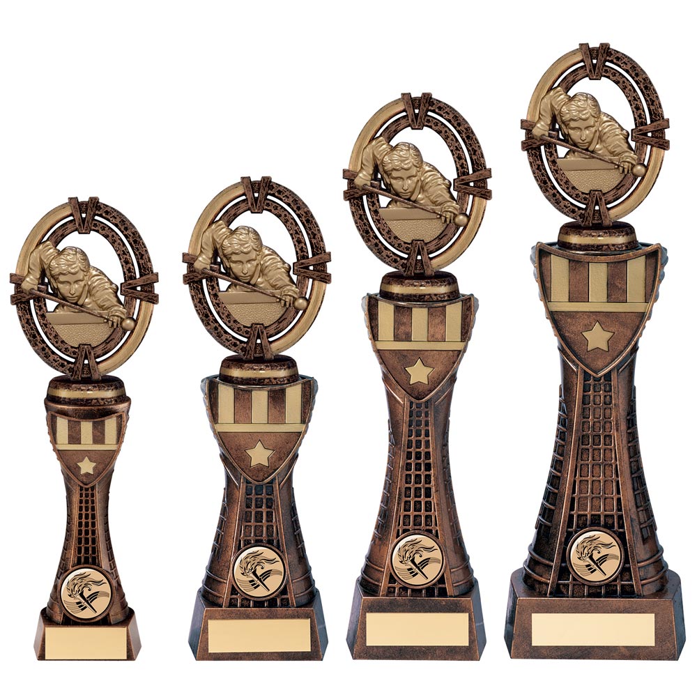 Personalised Engraved Maverick Pool Sooker Trophy 4 Sizes Available Free Engraving