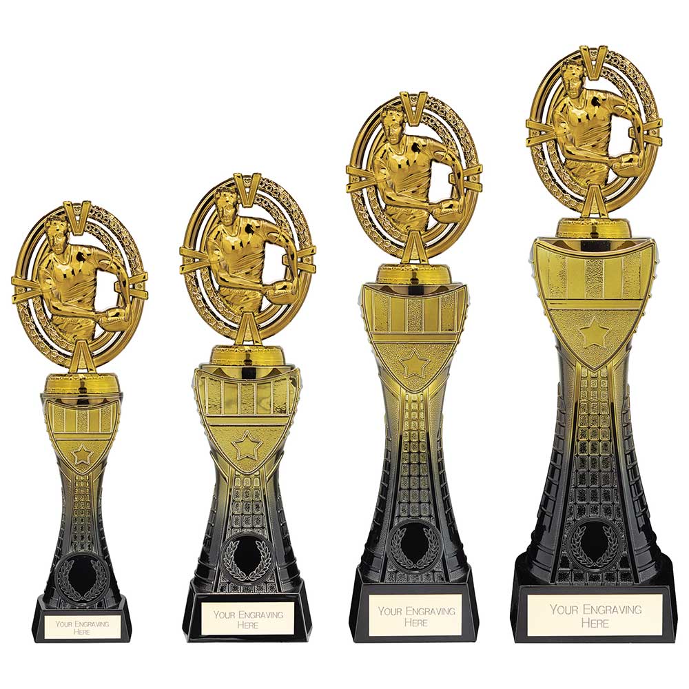 Personalised Engraved Fusion Maverick Rugby Trophy 4 Sizes Available Free Engraving