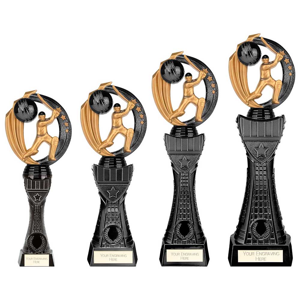 Personalised Engraved Renegade II Tower Cricket Trophy 4 Sizes Available Free Engraving