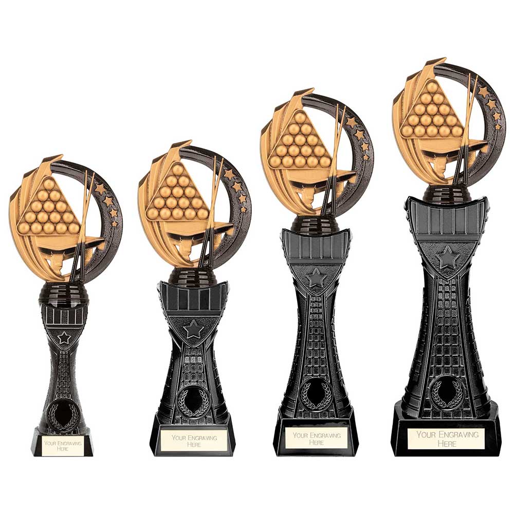 Personalised Engraved Renegade II Tower Pool Snooker Trophy 4 Sizes Available Free Engraving