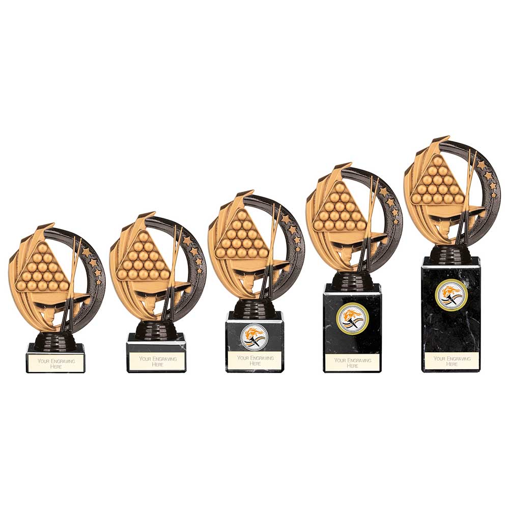 Personalised Engraved Renegade II Legend Pool Snooker Trophy 5 Sizes Available Free Engraving