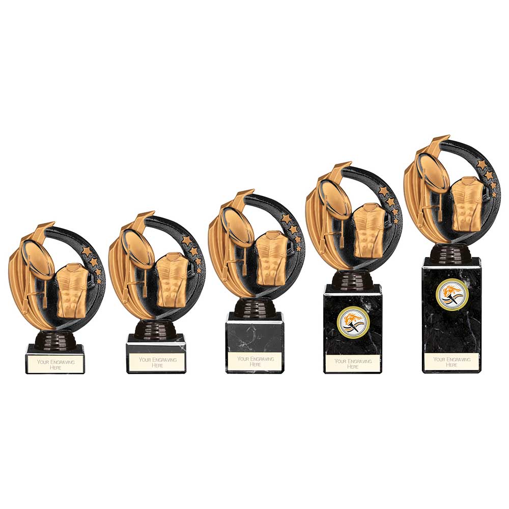 Personalised Engraved Renegade II Legend Rugby Trophy 5 Sizes Available Free Engraving