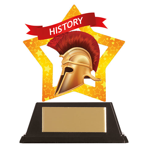 Personalised Engraved Mini-Star History Trophy Free Engraving