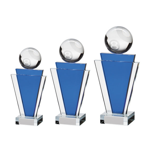 Personalised Engraved Gauntlet Tower Crystal Pool Trophy 3 Sizes Available Free Engraving