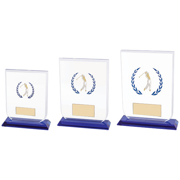 Personalised Engraved Gladiator Glass Golf Award Trophy 3 Sizes Available Free Engraving
