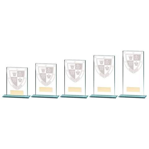 Personalised Engraved Millennium Chess Glass Award Trophy 5 Sizes Available Free Engraving