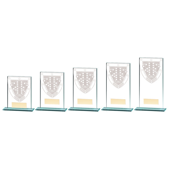 Personalised Engraved Millennium Dominoes Glass Award Trophy 5 Sizes Available Free Engraving