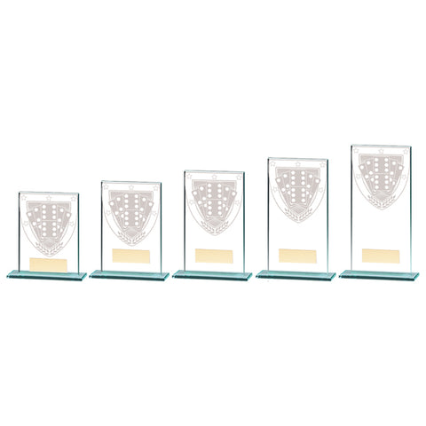 Personalised Engraved Millennium Dominoes Glass Award Trophy 5 Sizes Available Free Engraving