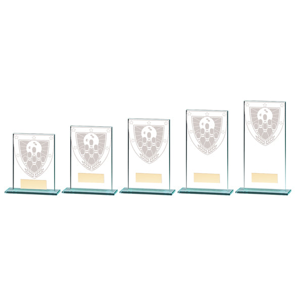 Personalised Engraved Millennium Ten Pin Bowling Glass Award Trophy 5 Sizes Available Free Engraving