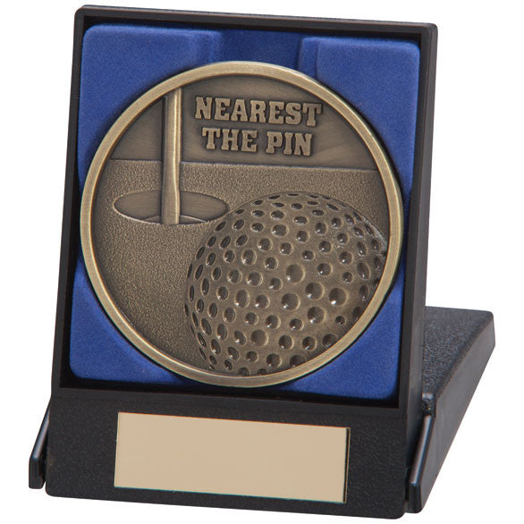 Golf Medal and Box Trophy