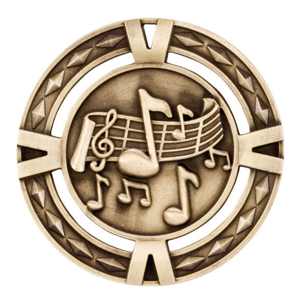 Personalised Engraved Macarthur V Tech Series Medal Music 60mm Available in 3 Finishes Free Engraving
