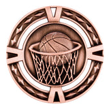 Personalised Engraved Mack V Tech Series Medal Basketball 60mm Available in 3 Finishes Free Engraving
