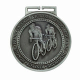 Personalised Engraved Olympia Cycling Medal & Ribbon 60mm Available In 3 Finishes Free Engraving