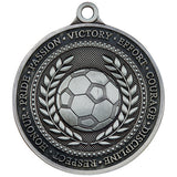 Personalised Engraved Olympia Football Medal 60mm Available In 3 Finishes Free Engraving