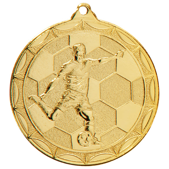 Personalised Engraved Impulse Football Medal 50mm Available in 3 Finishes Free Engraving