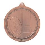Personalised Engraved Cascade Rugby Medal 50mm Available In 3 Finishes Free Engraving