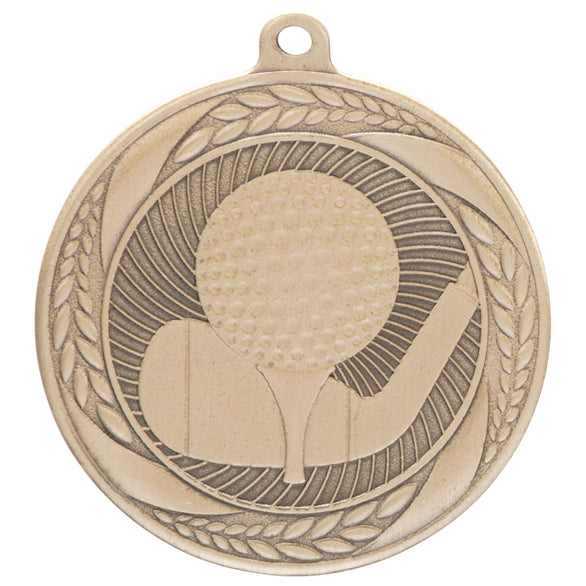 Personalised Engraved Typhoon Golf Medal 55mm Available In 3 Finishes Free Engraving
