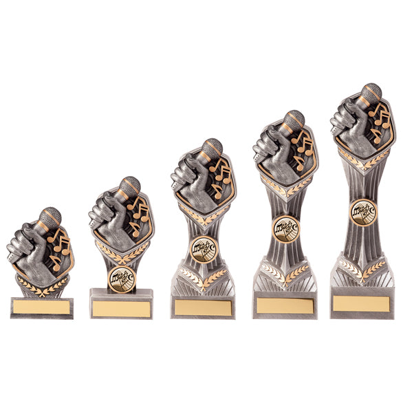 Personalised Engraved Falcon Karaoke Trophy 5 Sizes Available Free Engraving