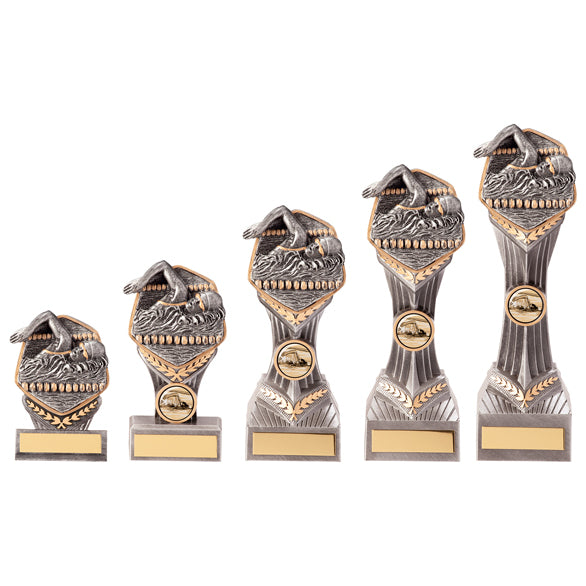 Personalised Engraved Falcon Female Swimming Trophy 5 Sizes Available Free Engraving