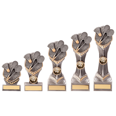 Personalised Engraved Falcon Badminton Trophy 5 Sizes Available Free Engraving