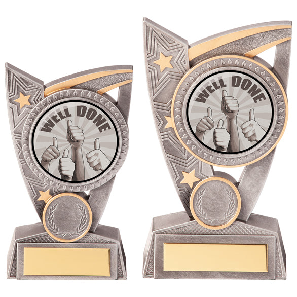 Personalised Engraved Triumph Well Done Trophy 2 Sizes Available Free Engraving