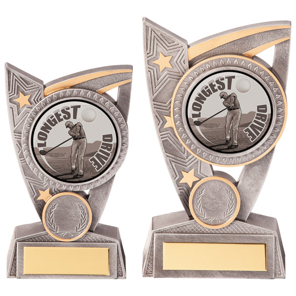 Personalised Engraved Triumph Longest Drive Golf Trophy 2 Sizes Available Free Engraving
