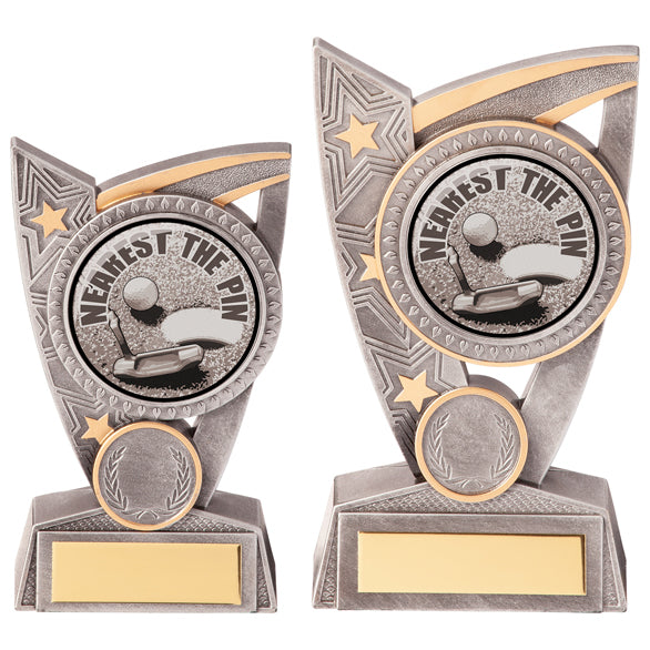 Personalised Engraved Triumph Nearest The Pin Golf Trophy 2 Sizes Available Free Engraving