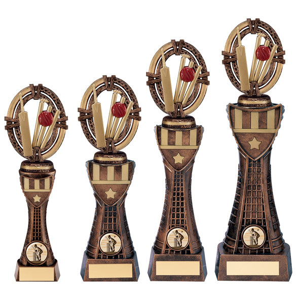 Personalised Engraved Maverick Tower Cricket Trophy 4 Sizes Available Free Engraving