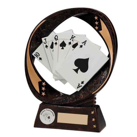 Personalised Engraved Typhoon Poker Trophy Free Engraving