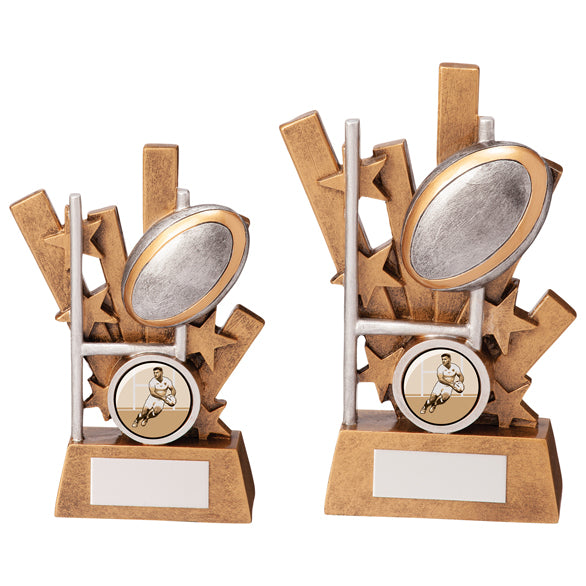 Personalised Engraved Sentry Rugby Trophy 2 Sizes Available Free Engraving