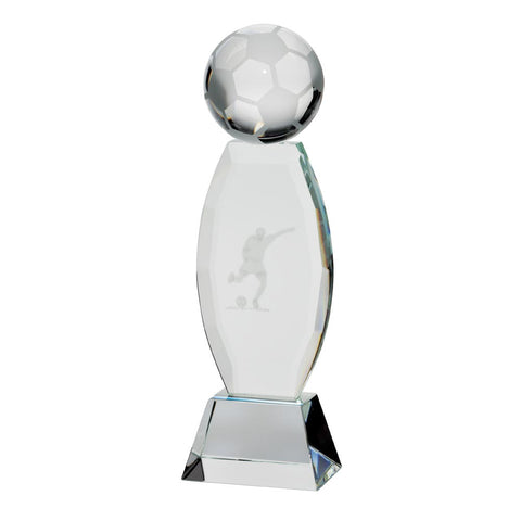 Personalised Engraved Infinity Football Crystal Award Trophy Free Engraving