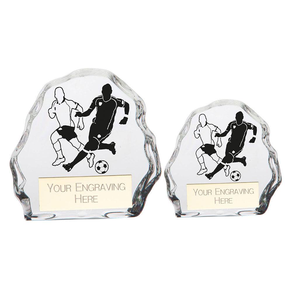 Personalised Engraved Mystique Glass Football Award Trophy 2 Sizes Available Free Engraving
