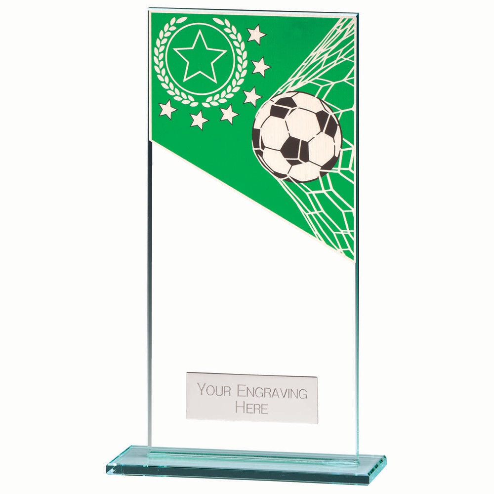 Personalised Engraved Mustang Glass Football Trophy 5 Sizes Available Free Engraving