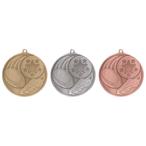 Personalised Engraved Rugby Medal 55mm Available in 3 Finishes Free Engraving
