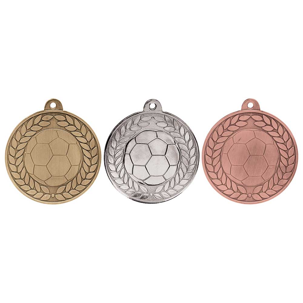 Personalised Engraved Aviator Football Medal 50mm Available In 3 Finishes Free Engraving