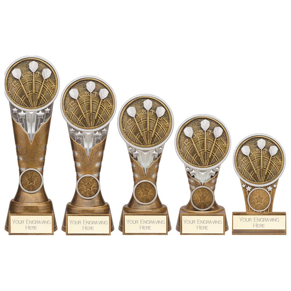 Personalised Engraved Ikon Darts Trophy 5 Sizes Available Free Engraving