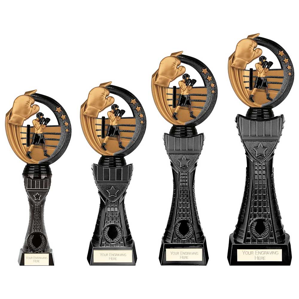 Personalised Engraved Renegade II Tower Boxing Trophy 4 Sizes Available Free Engraving
