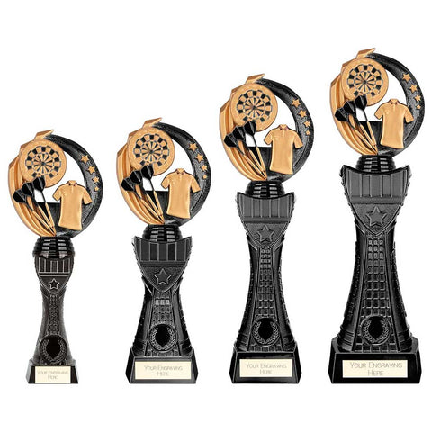 Personalised Engraved Renegade II Tower Darts Trophy 4 Sizes Available Free Engraving